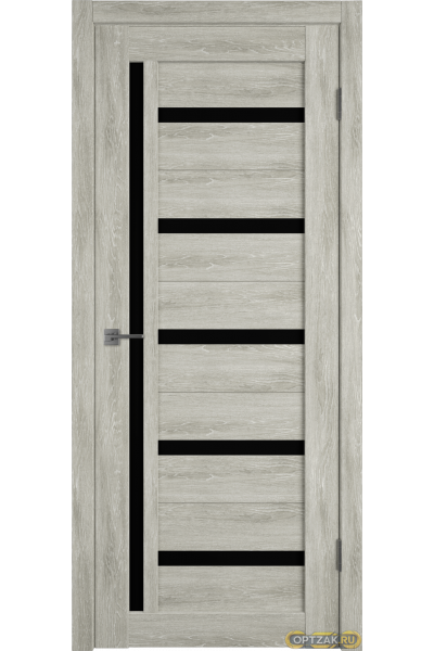 Дверь Atum 18 / Lin Vellum / Black Gloss / Владимирские двери