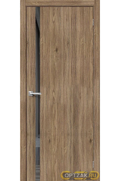 Дверь Браво-1.55 / Цвет Original Oak / Стекло Mirox Grey / Двери Браво