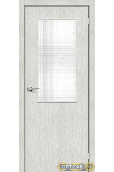 Дверь Браво-7 / Цвет Bianco Veralinga / Стекло Wired Glass 12,5 / Двери Браво