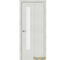 Дверь Браво-9 / Цвет Bianco Veralinga / Стекло Wired Glass 12,5 / Двери Браво