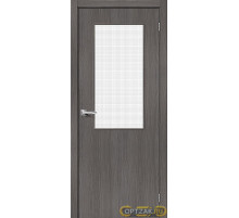 Дверь Браво-7 / Цвет Grey Melinga / Стекло Wired Glass 12,5 / Двери Браво