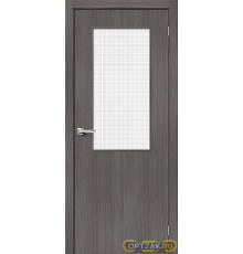 Дверь Браво-7 / Цвет Grey Melinga / Стекло Wired Glass 12,5 / Двери Браво