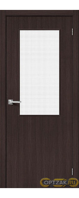 Дверь Браво-7 / Цвет Wenge Melinga / Стекло Wired Glass 12,5 / Двери Браво