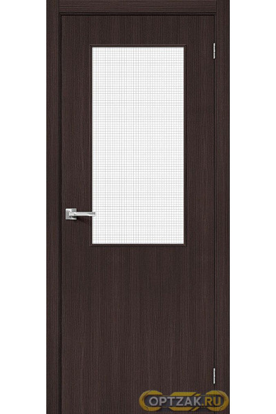 Дверь Браво-7 / Цвет Wenge Melinga / Стекло Wired Glass 12,5 / Двери Браво