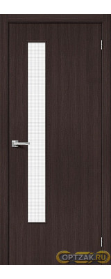 Дверь Браво-9 / Цвет Wenge Melinga / Стекло Wired Glass 12,5 / Двери Браво