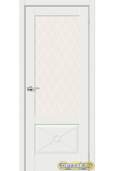 ДП ЭМА Прима-13.Ф2.0.0 White Matt White Сrystal 200*60