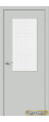 Дверь Браво-7 / Цвет Grey Pro / Стекло Wired Glass 12,5 / Двери Браво