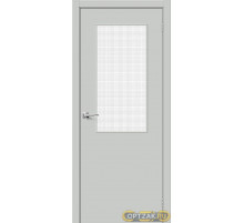 Дверь Браво-7 / Цвет Grey Pro / Стекло Wired Glass 12,5 / Двери Браво