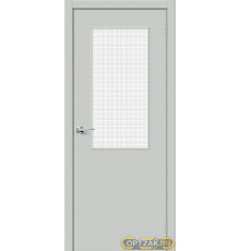 Дверь Браво-7 / Цвет Grey Pro / Стекло Wired Glass 12,5 / Двери Браво
