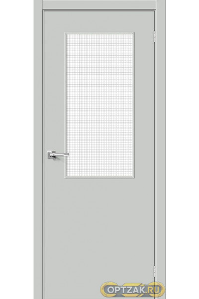 Дверь Браво-7 / Цвет Grey Pro / Стекло Wired Glass 12,5 / Двери Браво