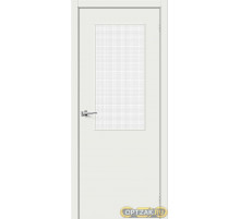 Дверь Браво-7 / Цвет Super White / Стекло Wired Glass 12,5 / Двери Браво