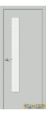 Дверь Браво-9 / Цвет Grey Pro / Стекло Wired Glass 12,5 / Двери Браво