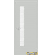 Дверь Браво-9 / Цвет Grey Pro / Стекло Wired Glass 12,5 / Двери Браво