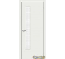 Дверь Браво-9 / Цвет Super White / Стекло Wired Glass 12,5 / Двери Браво