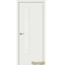 Дверь Браво-9 / Цвет Super White / Стекло Wired Glass 12,5 / Двери Браво