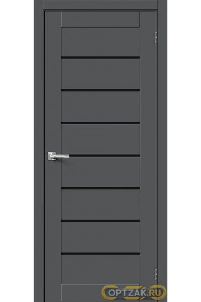 Межкомнатная дверь Браво-22 Black Shine Stormy Silk / Двери Браво
