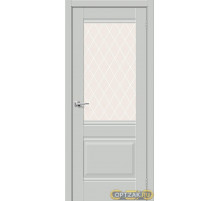 Межкомнатная дверь Прима-3 Grey Silk / Двери Браво