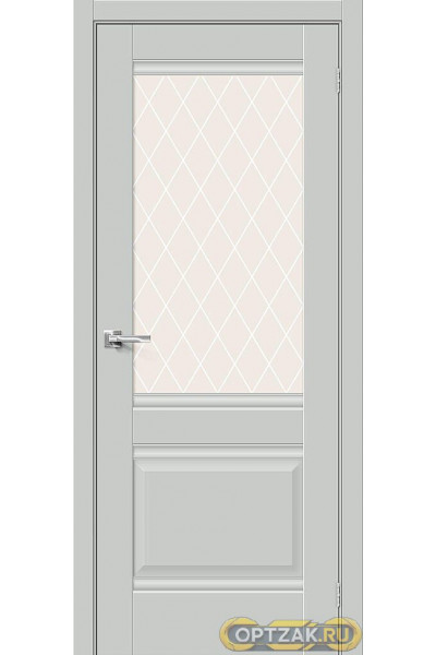 Межкомнатная дверь Прима-3 Grey Silk / Двери Браво