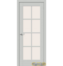 Межкомнатная дверь Прима-11.1 Grey Silk / Двери Браво