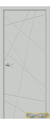 Межкомнатная дверь Граффити-5.Д.П Grey Silk / Двери Браво
