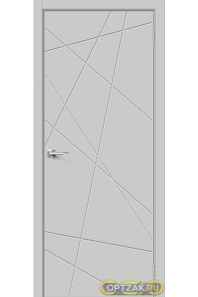 Межкомнатная дверь Граффити-5.Д.П Grey Silk / Двери Браво