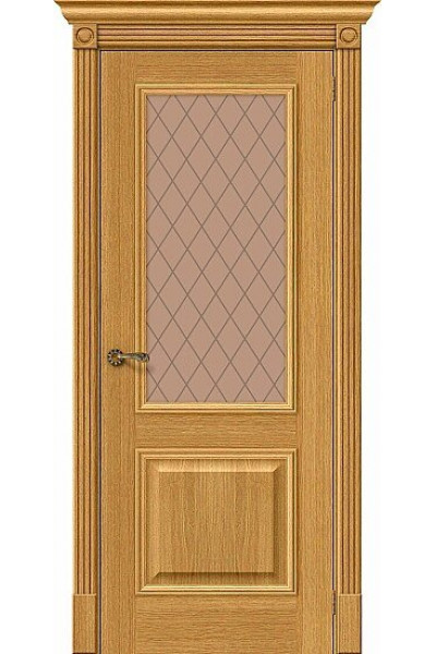 Дверь Ш Вуд Классик-13 Natur Oak Bronze Crystal 200*90