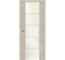 Дверь ЭКО V4 Cappuccino Veralinga White Pearl 200*90