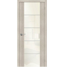 Дверь ЭКО V4 Cappuccino Veralinga White Pearl 200*90