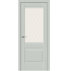 ДП ЭМА Прима-3 Grey Matt White Сrystal 200*80