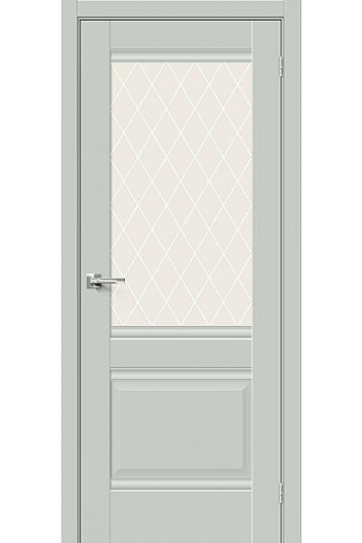 ДП ЭМА Прима-3 Grey Matt White Сrystal 200*80