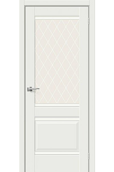 ДП ЭМА Прима-3 White Matt White Сrystal 200*90