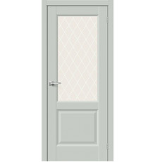 ДП ЭМА Неоклассик-33 Grey Matt White Сrystal 200*80