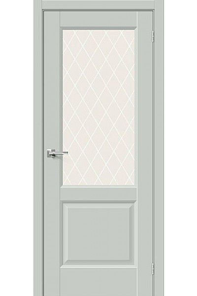 ДП ЭМА Неоклассик-33 Grey Matt White Сrystal 200*80