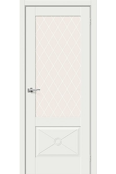 ДП ЭМА Прима-13.Ф2.0.0 White Matt White Сrystal 200*70