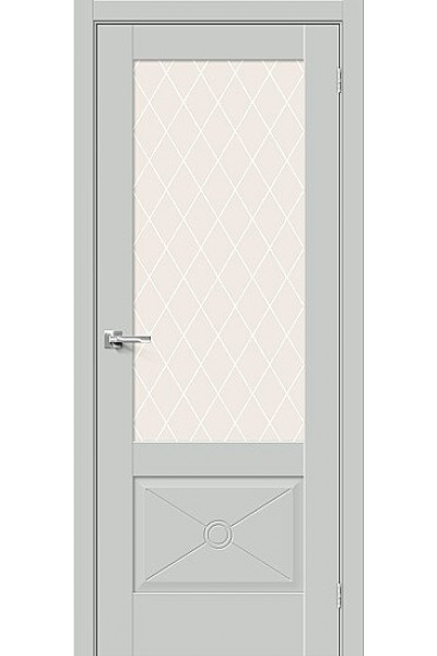 ДП ЭМА Прима-13.Ф2.0.0 Grey Matt White Сrystal 200*80