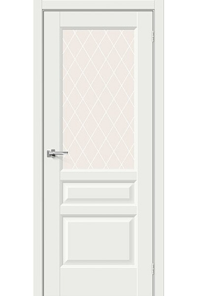 ДП ЭМА Неоклассик-35 White Matt White Сrystal 200*80