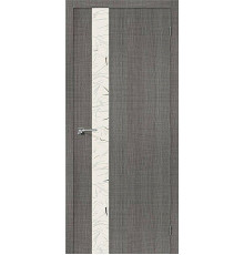 Дверь ЭКО Порта-51 Grey Crosscut Silver Art 200*70
