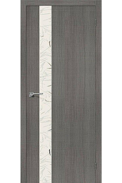 Дверь ЭКО Порта-51 Grey Crosscut Silver Art 200*90