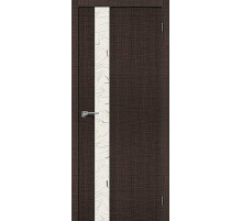 Дверь ЭКО Порта-51 Wenge Crosscut Silver Art 200*90
