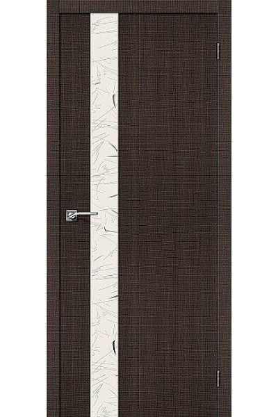 Дверь ЭКО Порта-51 Wenge Crosscut Silver Art 200*90