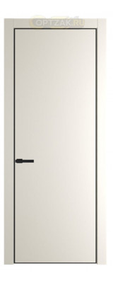 Дверь HausDoors Модель MN 1 (2 петли) Дуб белый Кромка черная (Направление структуры в древесном покрытии вертикальное)