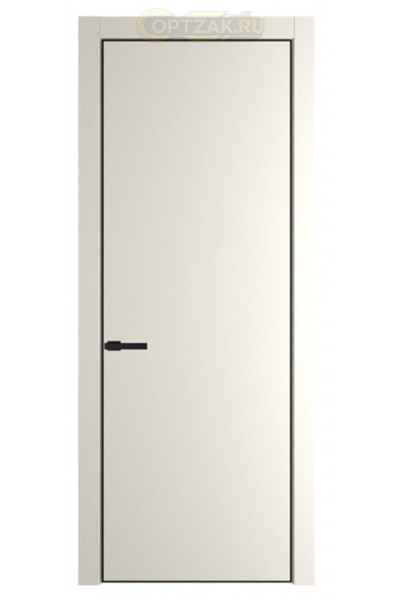 Дверь HausDoors Модель MN 1 (2 петли) Дуб белый Кромка черная (Направление структуры в древесном покрытии вертикальное) – двери Хаусдорс от официального производителя Hausedoors