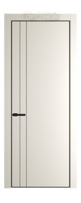 Дверь HausDoors Модель MN 4 (2 петли) Керамик серый Кромка черная (Направление структуры в древесном покрытии вертикальное)
