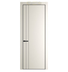 Дверь HausDoors Модель MN 4 молдинг 3 мм (3 петли) Шеллак серый Кромка черная (Направление структуры в древесном покрытии вертикальное)