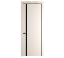 Дверь HausDoors Модель MN 5 (3 петли) Керамик бежевый Кромка черная (Направление структуры в древесном покрытии вертикальное)